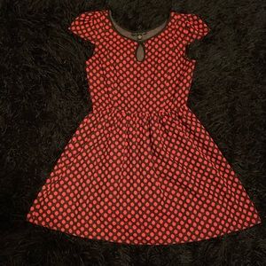Red & Black Polka Dot Dress
